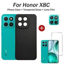 Ốp lưng 3 trong 1 chống sốc cho điện thoại Honor X6C, Honor X6B X7C X8C, kính cường lực + miếng dán bảo vệ + miếng dán màn hình, phụ kiện bảo vệ màn hình thiết yếu, thích hợp sử dụng hàng ngày, văn phòng, nhà. Bảo vệ màn hình điện thoại, phụ kiện điện thoại, chống thấm nước, chống rơi vỡ và chống trầy xước. - màu đen - Xem 4