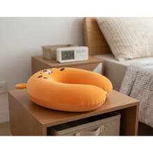 Adorable Cartoon U-Shaped Cervical Pillow - Comfortable Travel/Home/Office Support For Kids/Students/Executives - trái cam - Xem 3