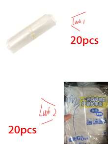 10件/20件一次性使用透明腿膜,塑料脚膜,防止开裂,冻伤并提供水分,去角质和保湿手膜,加厚一次性使用腿膜,沙龙防水腿套,73厘米脚膜(10件/1包) - 白色 - 查看 12