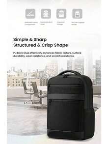 NU Commuter Backpack: Lightweight And Portable Design, Large Main Compartment, Suitable For Various Scenarios Including Business And Daily Commutes, Multi-Functional Storage Design, Black, NU4*09015