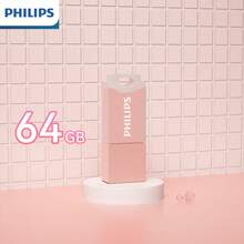 PHILIPS 飞利浦U盘，多种颜色可选，包括蓝色、绿色、粉色、黑色和白色，搭配马卡龙色同色保护套，有效保护U盘，美观实用。同时，即插即用，方便您随时随地工作和存储照片。 - 粉色 - 查看 8