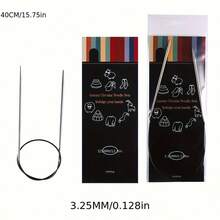 40cm Stainless Steel Knitting Needle Set, Knitting Tools For Sweaters, Practical Knitting Accessories With Storage Bag, Metal Handicraft Supplies For Knitting And Crocheting, Knitting Needles And Accessories - Multicolor - View 26