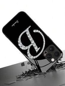Ốp lưng điện thoại bằng kính cường lực có thể tùy chỉnh này có thiết kế chữ pha lê và phù hợp với các dòng điện thoại 17 Pro Max/17 Air/15/16 Pro/14 Plus/13 Pro/12 Pro Max/11/XS Max/8/7/6 Plus/ S24 Ultra/S25 Ultra/A12, tương thích với Note 13/14/K40 và Mi 11. Kiểu dáng thời trang và chuyên nghiệp, đây là món quà hoàn hảo cho gia đình, đồng nghiệp và bạn bè, thể hiện sự sang trọng tinh tế, tối giản là cao cấp. - màu đen - Xem 8
