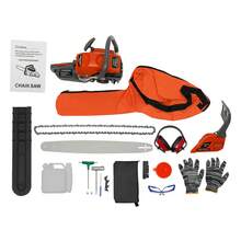 TFCFL Handheld Cordless Petrol Chain Saw,  Gas Powered Chainsaw, 60cc Gasoline Chainsaw Power Head For Garden Pruning, Forest Logging, Chopping Wood, Bamboo Harvesting, Timber Making, Ice Cutting, Tree Pruning, Clearing Land, Preparing Firewood Or Cleaning Up, Outdoor Wood Cutting - 橘色 - 查看 10