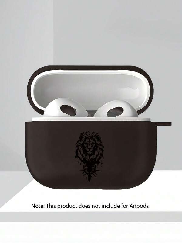 غطاء واقي أنيق للسماعات، تصميم فني خطي لرأس أسد، متوافق مع 4/1/2/3/برو2/برو3، هدية مثالية للأصدقاء والعائلة والصديقة أو الصديق