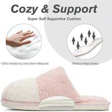 Cute Animal Slippers For Women Men Cozy Dog Paw Memory Foam Non-Slip Women House Slippers For Woman Ladies Indoor Outdoor Bedroom Shoes Gifts For Dog Mom Lover Women GirlfriendChristmas - 紫色 - 查看 4