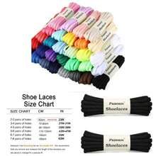 2 Pairs Oval Athletic Shoelaces 30 Colors 1/4 Inch Half Round Shoe Laces Sneakers - 31 Inch(80cm) + Black - View 1