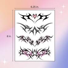 Tramp Stamp Temporary Tattoos| Y2K Edgy Cybersigilism| Realistic Waterproof Fake Tats| Festival, Bachelorette, Halloween, Birthday Favors, Accessories - 1 - 查看 7