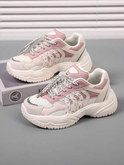 儿童秋季新款网面透气轻便舒适软底弹力防滑系带儿童运动休闲鞋