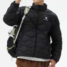 CAMEL CROWN Men's Lightweight Outdoor Down Jacket, New Autumn/Winter Style, 90% Down, Stand Collar, Warm And Ribbed Down Mountaineering Suit. - Phantom Black - View 1