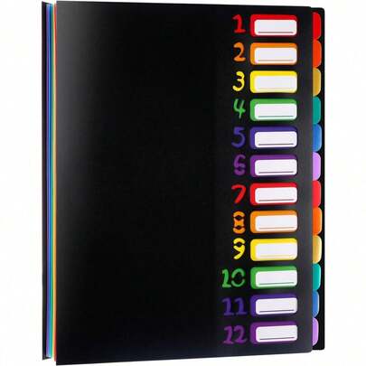A4 Rainbow Data Organizer, File Folder Organizer - File Folder Organizer, Large Capacity Korean Style Simple Office Supplies,Back To School,School Supplies