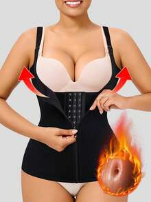 1 Đai định hình eo thể thao cho nữ có khóa kéo, đai nịt ngực bó sát, dây đeo vai có thể điều chỉnh, đai định hình eo và bụng, đai nịt bụng tập luyện, đai xông hơi, đai hỗ trợ bụng, đai định hình eo khi chạy bộ yoga, quà tặng tuyệt vời cho bạn bè - màu đen - Xem 11