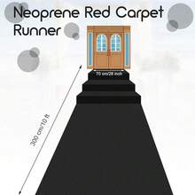 10 X 2.3 Ft Neoprene Carpet Runner Reusable Plastic Floor Runner Non Slip Rubber Backed Rugs For Hallway Aisle Carpet Roll For Wedding Party Decor Prom Business Outdoor(Black),10x2.3ft,Black - 黑色的 - 查看 4