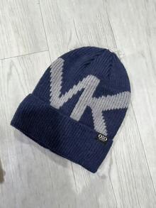 1顶男士保暖内衬黑色针织帽，加厚针织帽，冬季新款保暖滑雪帽，时尚腈纶针织帽 - 黑色 - 查看 11