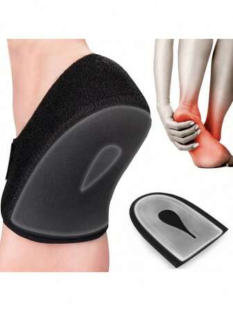 1 Paio di Cuscinetti in Silicone per il Tallone. Supportano e curano i piedi, si adattano alla forma del tallone, prevengono lo scivolamento e agiscono come protezione per il piede assorbendo l'impatto e riducendo l'attrito.