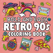 GDTME 1 Piece Vintage 90s Style Children's Coloring Book: Bold & Simple Pattern Coloring Book, Suitable For Adults, Cute Painting Book, Perfect Gift For Christmas Party, Halloween And Birthday - Vintage Scene Coloring, Stress Relief: Suitable For Friends Who Enjoy Coloring (Warm Space Coloring) - RETRO 90's - View 8