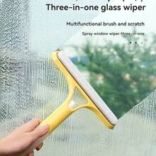 3-In-1 Glass Cleaning Tool, Bathroom Mirror Scrubber, Window Squeegee With Detachable Cleaning Cloth, Household Cleaning Supplies - Multicolor - View 3
