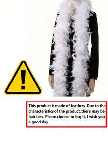 1PC Man-Made Colorful Feather Boas 6.6ft Feather Boa For Women For Dancing Wedding Party Halloween,Stage Decoration Holiday Party Headwear Accessories Clothing Accessories, ,Scarf Decoration, Suitable For Birthday Party, Halloween, Christmas - Multicolor - View 6