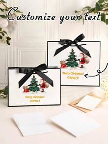 1pc Customized Santa Claus Gift Bag, Personalized Name Gift Bag, First Christmas Gift, Christmas Toy Bag, Christmas Express Delivery Gift Box, Wedding Gift, Christmas Gift, Personalized Gift, Multifunctional, Secret Santa, Holiday Christmas Gift Wrapping Bag, Personalized Santa Claus Gift Box Hat, Christmas, New Year, Wedding, Birthday Gift Packaging Bag - Multicolor - View 3