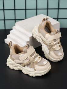 New Anti-Slip Wear-Resistant Soft Bottom Breathable Comfortable Fashionable Versatile Toddler Walking Shoes - Beige - View 1