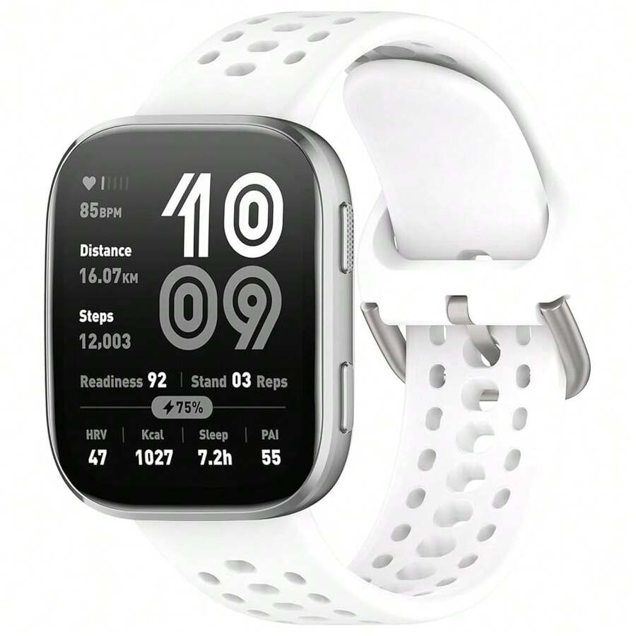 Compatible With Amazfit Bip 6 Band, 22mm Width Silicone Replacement Strap For Amazfit Bip 6 Smartwatch{Inchcolor_nameinch:InchWhiteinch} - White - View 1