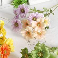 1pc Artificial 6-Head Butterfly Flower, Photography Prop Butterfly Flower Decor Fake Flower Arrangement, Wedding Aisle Decoration