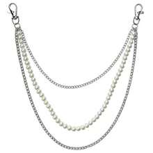 Layered Pants Wallet Chain For Men Women  Vintage Pearl Wallet Chain Dainty Fashion Street Jeans Punk Keychain Jewelry Clothing Accessories - A - 查看 1