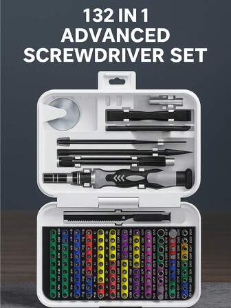 132 In 1 Precision Screwdriver Set, Magnetic Tool Kit With 108 Bits, Multifunctional Screwdriver Set For Phone, Watch, Digital Devices, Switch & Computer Repairs