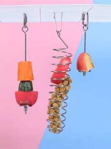 Bird Feeder, Vegetable & Fruit Rack Tray For Parrots And Quails, Pet Bird Feeder, Daily Feeding Tool, Pet Rearing Essential - Multicolor - View 8