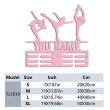 1PC DIY Metalowy wieszak na medale łyżwiarza figurowego z personalizowanym imieniem, stojak na medale łyżwiarskie, uchwyt na nagrody dla entuzjastów łyżwiarstwa figurowego, trwały znak na nagrodę