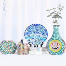 100g/3.53oz Shiny Glass Mosaic Tiles - Asymmetrical Shapes (Triangle, Square, Round) In Turquoise Blue, Sapphire Blue, Purple, Red And Other Colors | 0.16 Inch Thick, DIY Crafts, Home Decor, Wall And Floor Art Mosaic