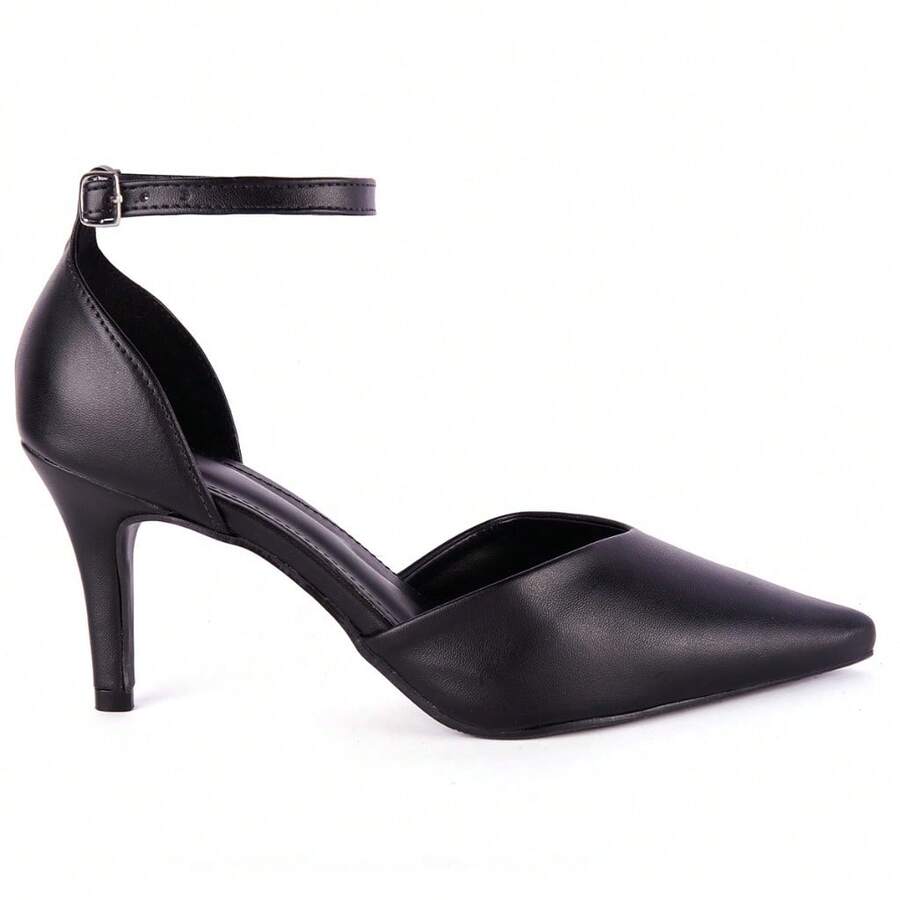 Women's Closed-Toe Stiletto Heel Pump (7.5cm) With Pointed Toe, Comfortable, Fashionable, And Elegant For Evangelical And Social Use. - 黑色 - 查看 1