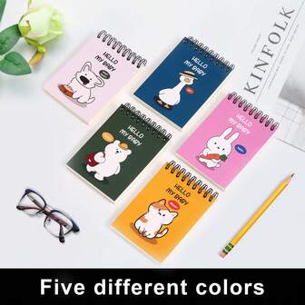 4.3"X3.1" Mini Spiral Notebook, Soft & Harmonious Pocket Memo Pad, Suitable For Work, School, Office, Nursing, Travel