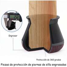 Wzenclave16 Piezas Protectores para Patas de Sillas Almohadillas Antideslizantes Silicona y Fieltro para Muebles Protección para Pisos Duros Madera, Cerámica y Laminado, Evita Ruidos y Rayaduras - 1 - Ver 4