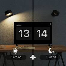 NBBUFF 1/2/4 Peças Luzes de Parede LED, Base Magnética: Rotação de 360°, Temperatura de Cor Ajustável, Botão e Controle Remoto, Função de Temporizador, Carregamento USB, Adequado para Sala de Estar, Quarto, Corredor, Criado-Mudo, Cozinha, Escritório e Área de Leitura