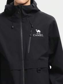 CAMEL CROWN 男士户外防风夹克，三重防护单层防风夹克，男士防风防水四季夹克，单层徒步夹克 - 幻影黑 - 查看 2