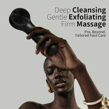 GSYY Rechargeable Of Silicone Face Scrubber For Daily Cleansing Eoliating And Facial Mas Suitable For All Skin Types Ideal For Wen And Men Advanced Electric Facial Care Tool With Gentle Bring Acn Perfect For He Use And Travel - 黑色 - 查看 5