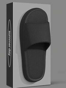 [Best Seller]EVA Quiet Slippers - Unisex | Odor-Resistant, Anti-Mildew, Soft Soles, Extremely Comfortable | Suitable For Home, Bathroom, Beach And More | Multiple Colors Available - Couples Style, Lightweight & Breathable, Non-Stuffy - Black - View 14