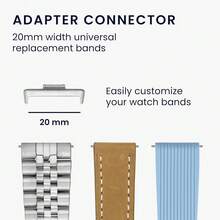 Kwmobile Watch Strap Connecting Adapter Compatible With Huawei Watch Fit 3 / Fit 4 - For 20mm Straps - 4x - No Tools Required{Inchcolor_nameinch:Inchsilver/Rosegoldinch} - bạc/vàng hồng - Xem 4