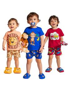 6-Piece Summer Pajama Set For Boys, Glow-In-The-Dark, Assorted Colors - Children's Clothing - Multicolor - Ver 4