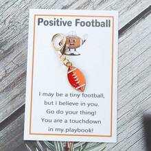 1 Stück/4 Stücke Rugby Ball Schlüsselanhänger Set, inklusive motivierender Rugby Karte, ideal als Geschenk für Sportbegeisterte, beste Freunde, Brüder, Partyfavors mit Liebe & Fürsorge, perfekt für Weihnachten, Geburtstag, Hochzeit, Accessoire für Sportfans, Sportliches Anhänger.