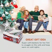 Sherpa Throw Blanket, Xmas Theme Throws, Plush Fleece Couch Blanket Soft, Comfy, Cozy, Fluffy, Warm 50x60 Inch, Truck - 50"x60" + Truck - View 6