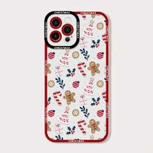 Funda de Teléfono Transparente de Muñeco de Nieve y Hombre de Jengibre de Navidad para  16 15 14 13 12 11 Pro Max Mini X XR XS MAX 7 8 Plus, Funda Suave, Compatible con Funda de  17, Funda de  17 Pro, Funda de  17 Pro Max - CXS-K1169T5 - Ver 11