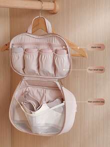 1pc Foldable Wardrobe Storage Box, Underwear Travel Storage Bag, Travel Organizer, Travel Essential, Portable, Lightweight, , Stylish - Multicolor - View 4