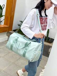 1 pezzo Borsa da allenamento di grande capacità, borsa da viaggio, borsa da palestra, bagaglio per vacanze di una notte, scomparto separato per scarpe bagnate e asciutte, borsa da weekend, adatta per lavoro, vacanze, attività all'aperto, sci, tempo libero, palestra, viaggio, borsa da notte, borsa, borsa sportiva, forniture scolastiche, articoli per il ritorno a scuola degli studenti, borsa, borsa da weekend, borsa shopper, borsa per coppie