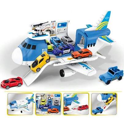 Juguetes De Avión Con, 8 Autos Deportivos Y 1helicóptero Niño y 1 avión de almacenamiento, Juguetes,  Avión De Juguete
