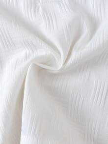 男童两件套：罗纹领半开襟POLO衫和松紧腰休闲短裤，春夏款 - 白色 - 查看 6