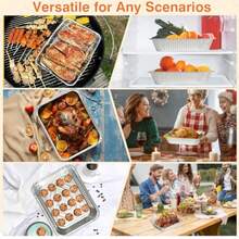 Gladify Aluminum Foil Pans 9x13 Disposable Baking Pans 30 Pack Heavy Duty Half Size Tin Foil Trays For Steam Table Roasting Cooking Heating Freezing Food1 - Bạc - Xem 7