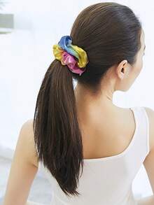 激光雕刻织物发圈，金属渐变猪肠图案 - 彩色 - 查看 2