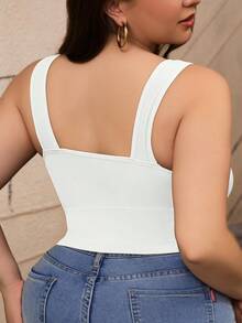 1pc Plus Size Women Sports Seamless Removable Padded Bra, Suitable For Cycling And Hiking, Sexy Sports Bra